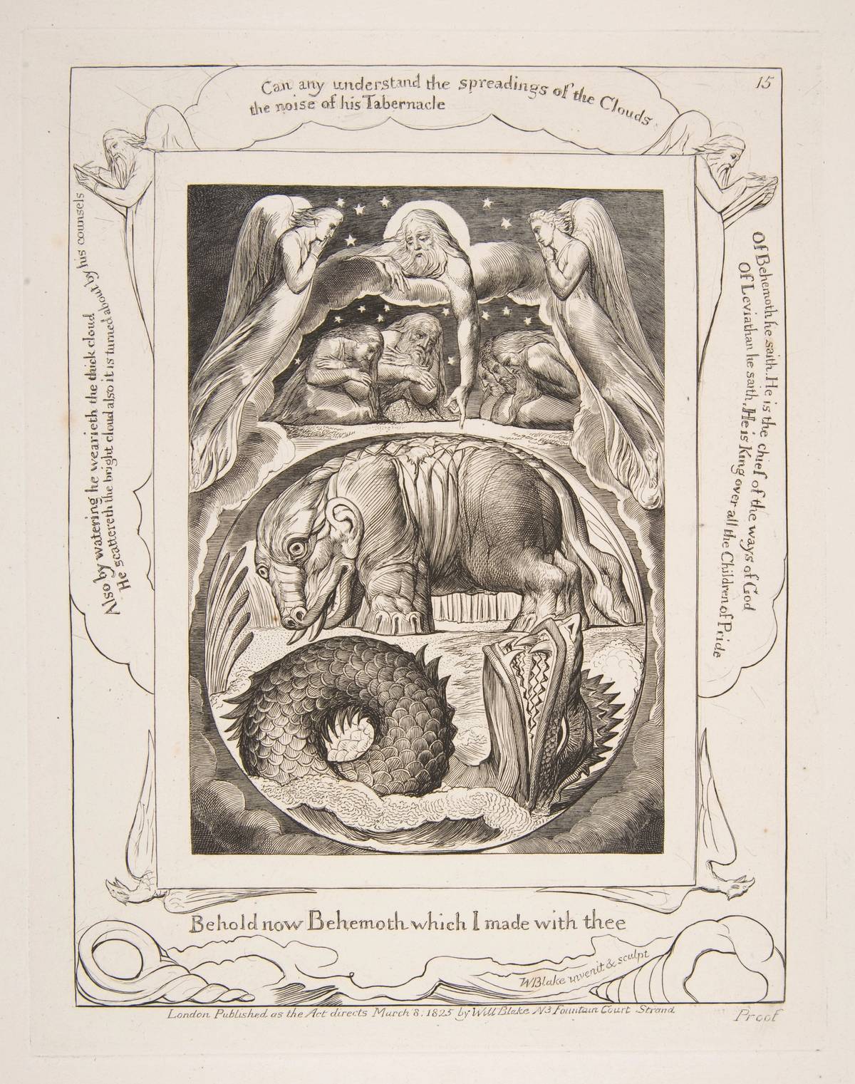William Blake, 'Behemoth and Leviathan,' 1825-26