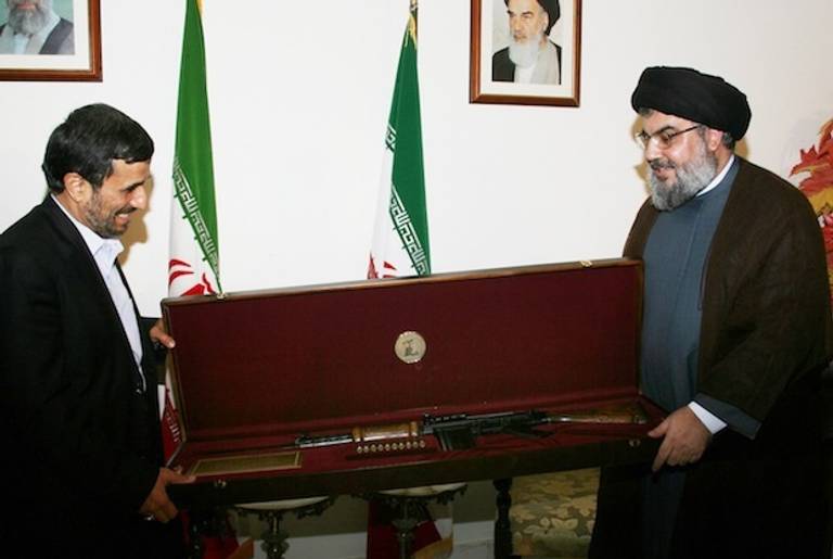 Iranian President Mahmoud Ahmadinejad and Hezbollah Leader Hassan Nasrallah(Getty)