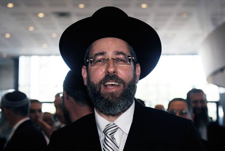 Newly-elected Ashkenazi Chief Rabbi of Israel, David Lau poses after the election in Jerusalem on July 24, 2013.(DAVID BUIMOVITCH/AFP/Getty Images)