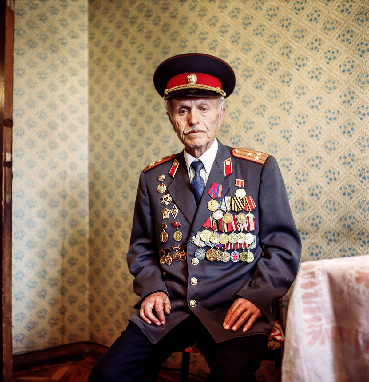 “All I wanted to do was to join the Red army and get out of Armenia. I lied with my age as I was only 17 years old. I was lucky as the recruitment officer decided not to worry about this little detail and made me sign the official recruitment document.” —Sergey Abgorian in Yerevan, Armenia, spring 2007. (All photos: Jonathan Alpeyrie)