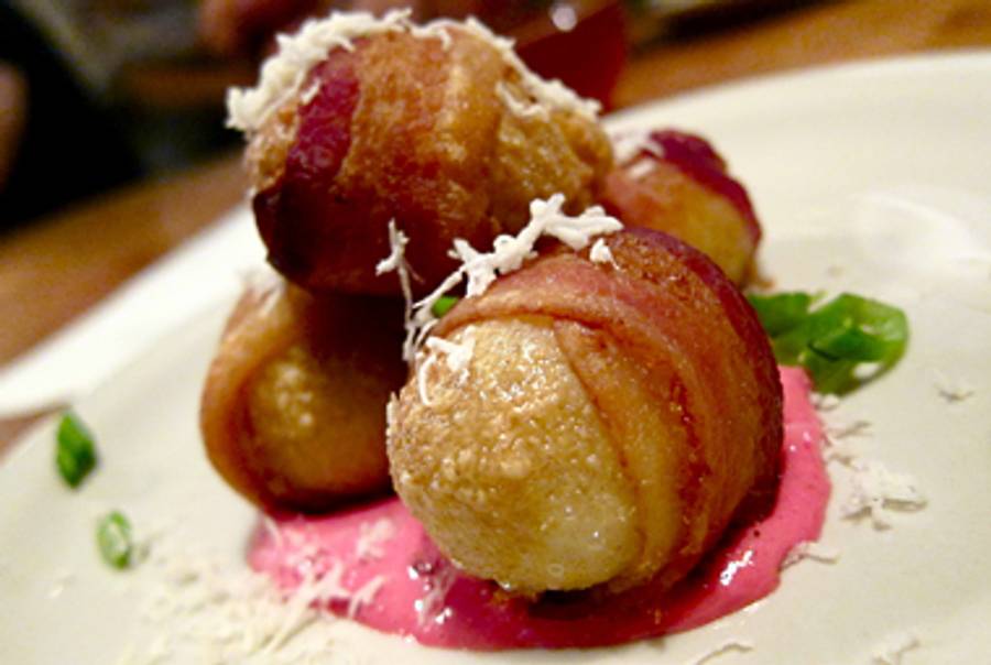 The bacon-wrapped matzo balls at Ilan Hall's The Gorbals.(djjewelz/Flickr)