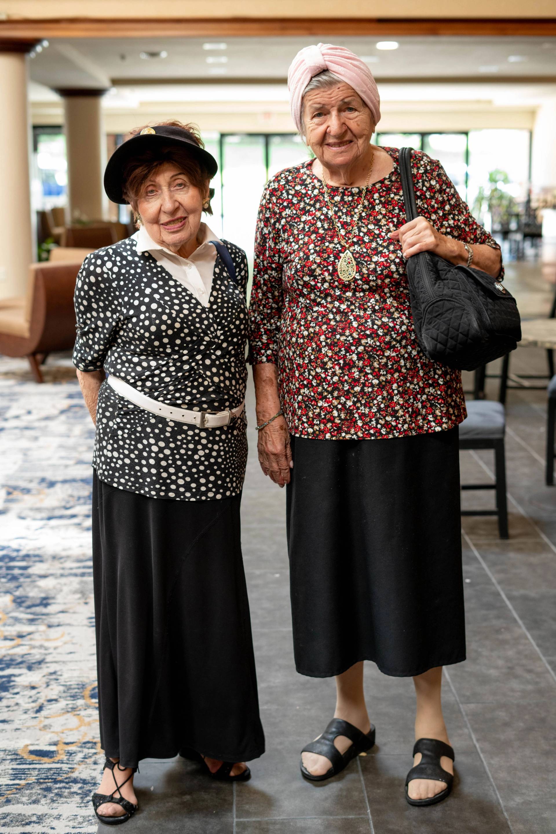 Attendees of this year's annual summer retreat for Holocaust survivors at the Granit Hotel in Kerhonkson, New York