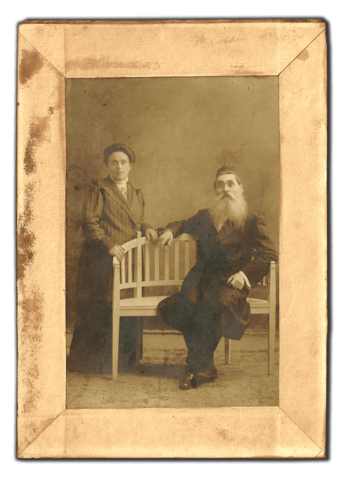 Mordejai Reuben Sinay and his wife, Rebeca Skibelsky, Buenos Aires, 1914