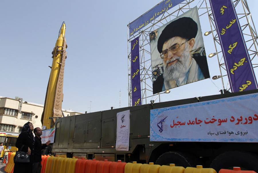 A public display of the Supreme Leader in Iran.(Atta Kenare/AFP/Getty Images)