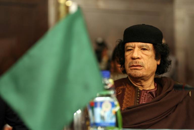 Gadhafi at the Arab League summit in Syria last year.(Getty Images)