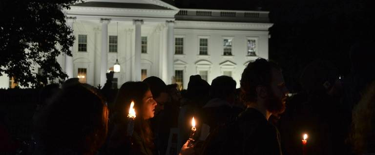 Vigil in Washington, D.C. for the Pittsburgh massacre at Tree of Life synagogue