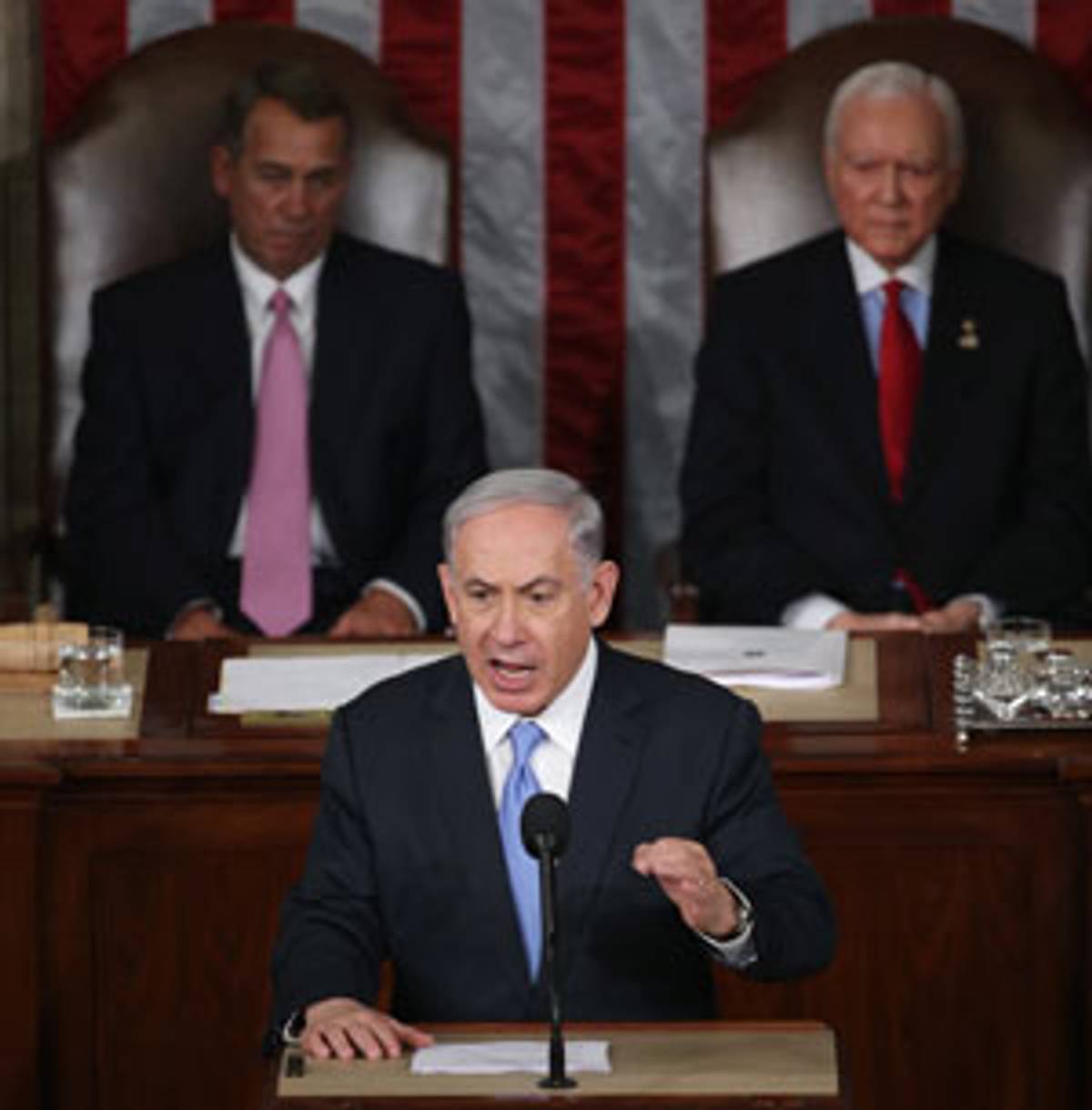 Benjamin Netanyahu speaks during a joint meeting of the United States Congress in the House chamber at the U.S. Capitol March 3, 2015 in Washington, DC.