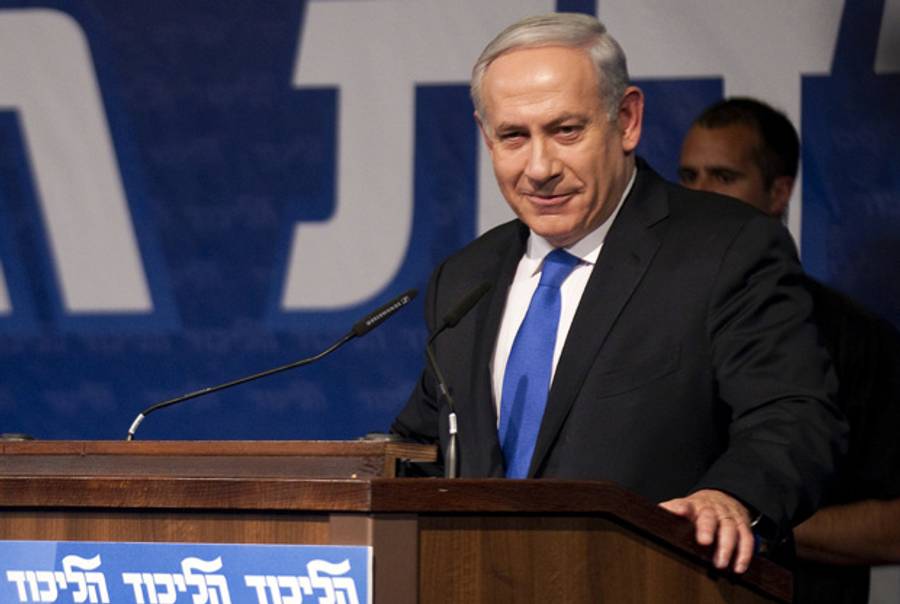 Prime Minister Netanyahu addressing the Likud Party yesterday.(Jack Guez/AFP/GettyImages)
