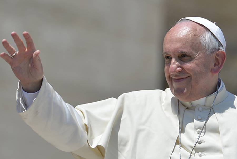 Pope Francis at the Vatican on May 21, 2014. (ANDREAS SOLARO/AFP/Getty Images)