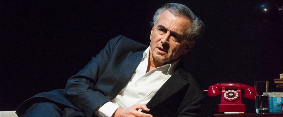 Bernard-Henri Lévy in a London performance of 'Last Exit Before Brexit' in June 2018.