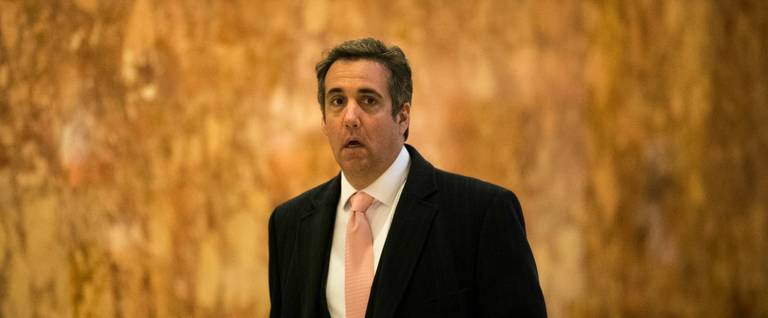 Michael Cohen, personal lawyer for President-elect Donald Trump, walks through the lobby at Trump Tower, January 12, 2017 in New York City. Trump and his transition team are continuing the process of filling cabinet and other high level positions for the new administration.