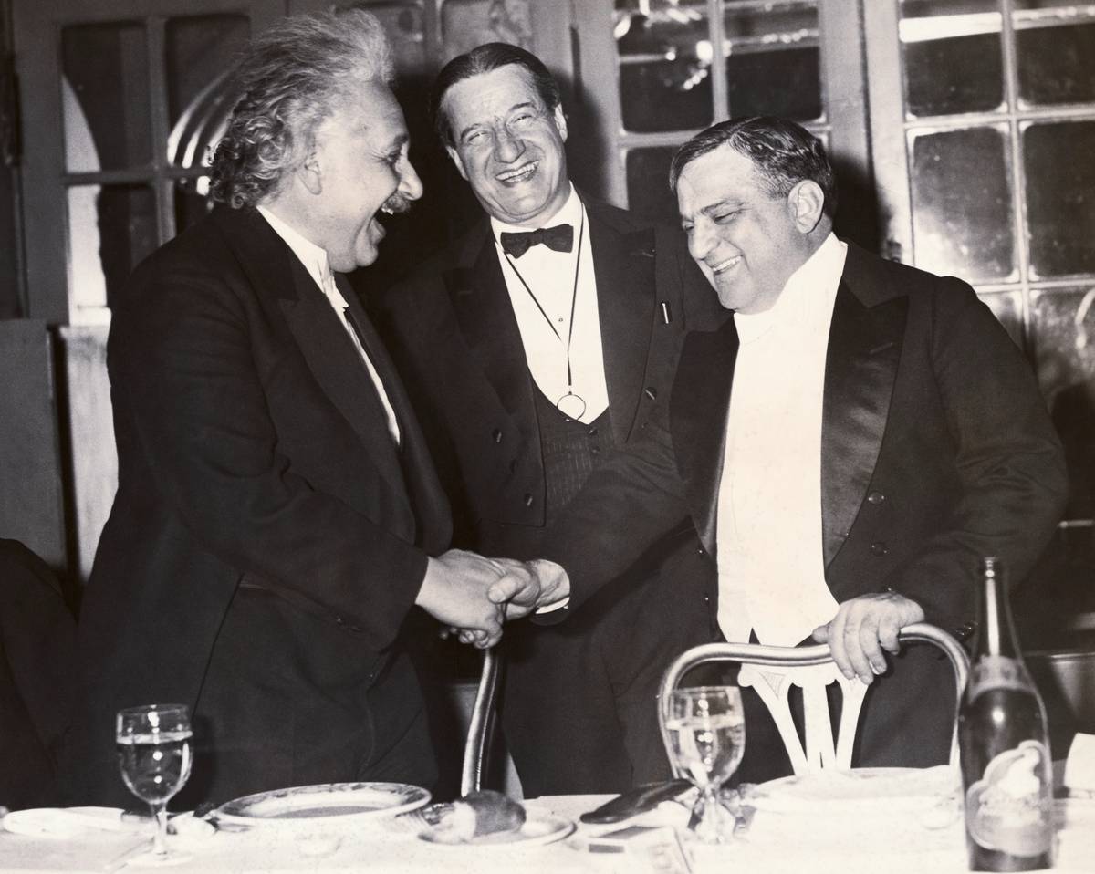 Stephen Wise, center, with Albert Einstein and New York City Mayor Fiorello La Guardia, date unknown