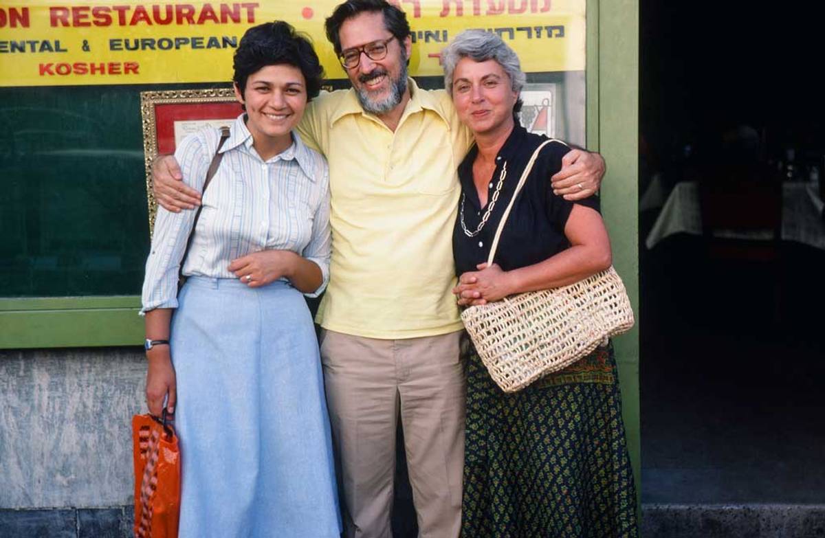 The author with Shulamith, right, and Avital Sharansky, left, in Jerusalem (Photo courtesy the author)
