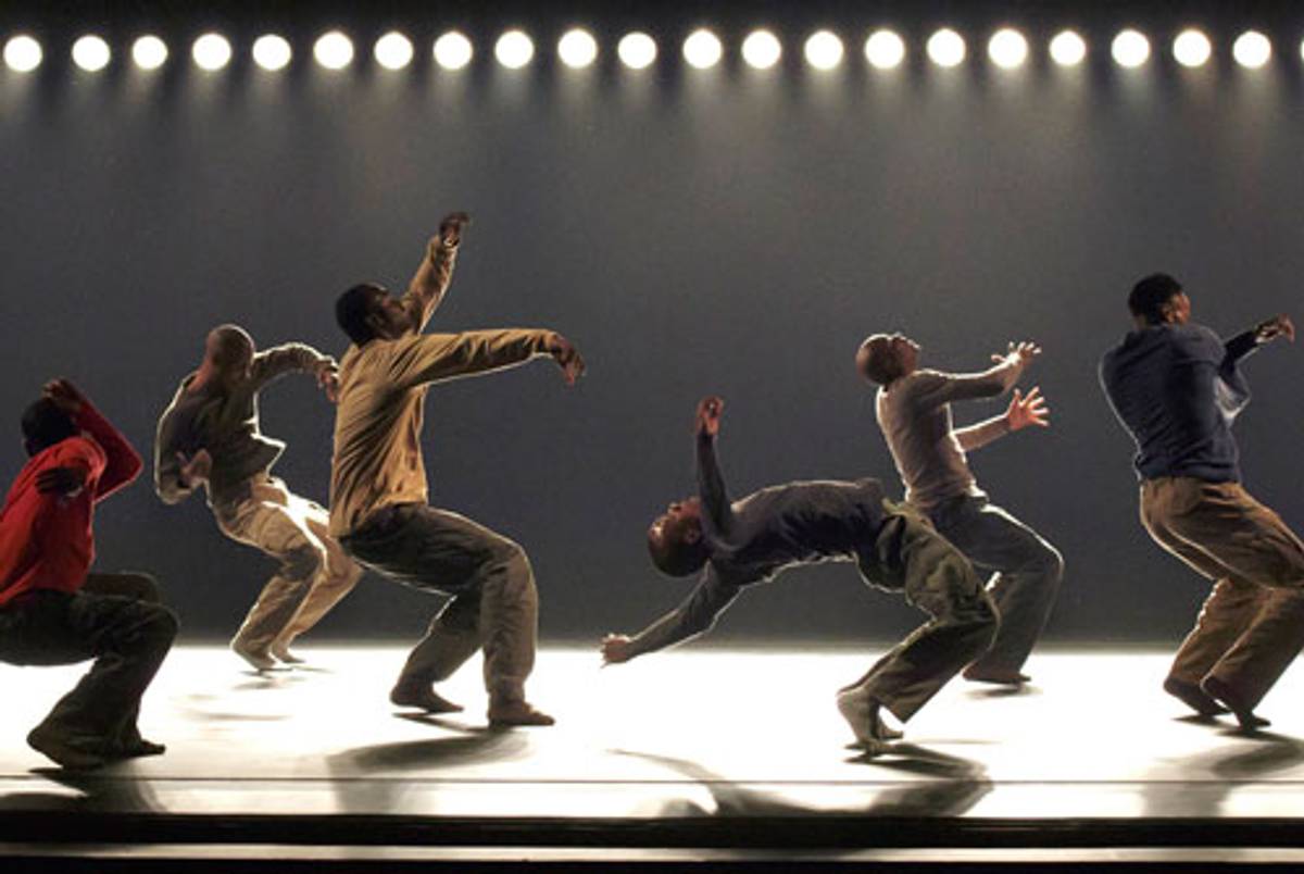 Alvin Ailey American Dance Theater in Hofesh Shechter’s Uprising. (Photo by Paul Kolnik)