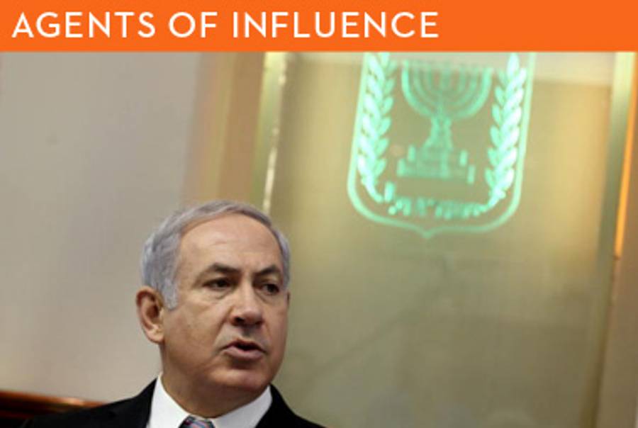 Benjamin Netanyahu at his weekly cabinet meeting Sunday.(Gali Tibbon-Pool/Getty Images)
