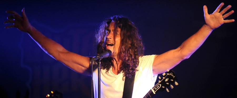 Chris Cornell of Soundgarden performing in Hollywood, California, September 27, 2010.