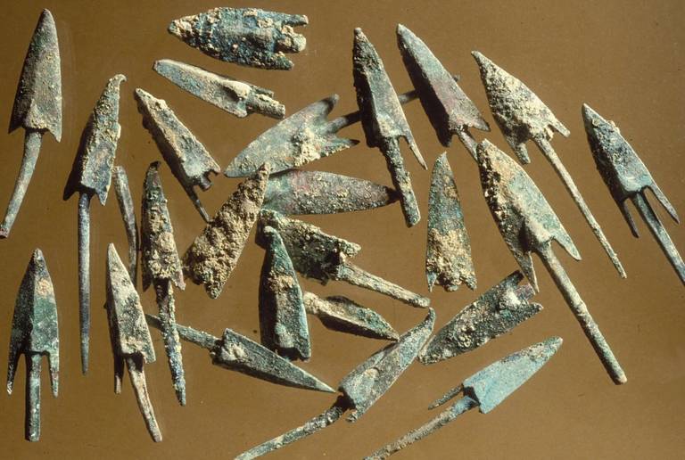 Arrowheads dating from the Hasmonean revolts found in the Citadel of Jerusalem