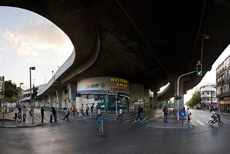 Intersection of Levinsky St. and David Tzemach St., near the main entrance of Tel Aviv Central Bus Station.(Wikimedia)