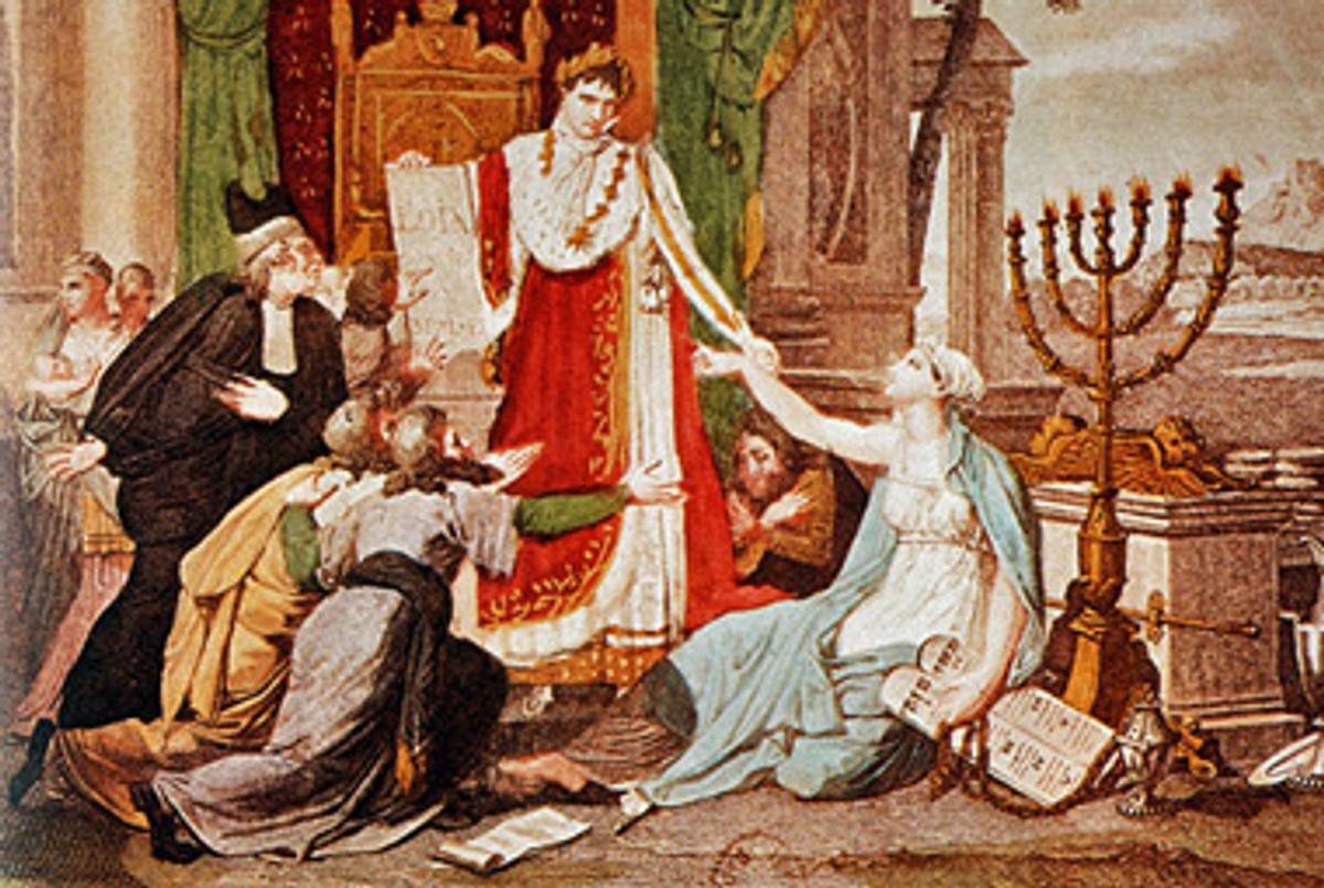 Napoleon emancipating the Jews in 1806(Wikimedia Commons)