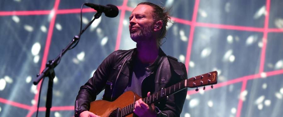 Thom Yorke of Radiohead performs during day 1 of Coachella in Indio, California, April 14, 2017.
