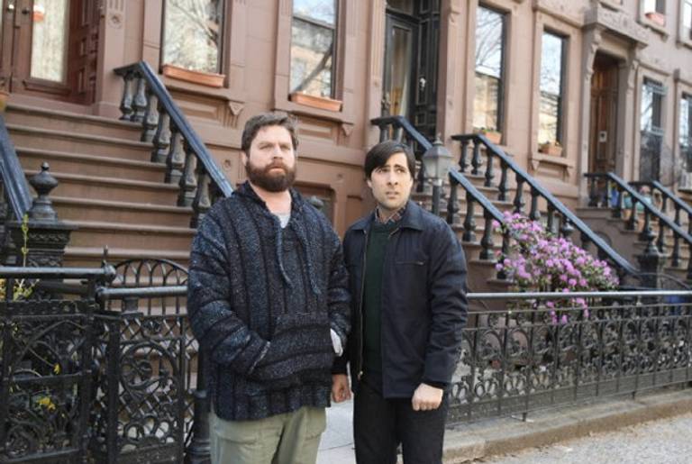 Zach Galifianakis and Jason Schwartzmann, with impeccable Brooklyn backdrop, in Bored to Death.(IMDB)