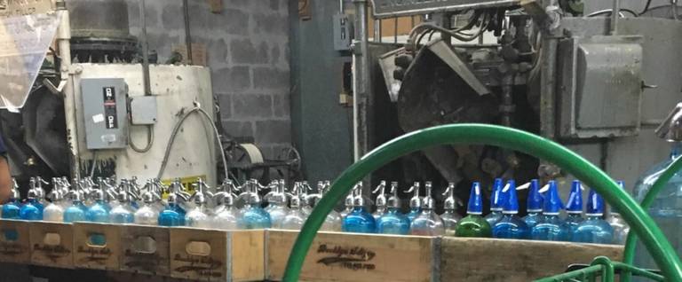Bottles at the Brooklyn Seltzer Boys factory