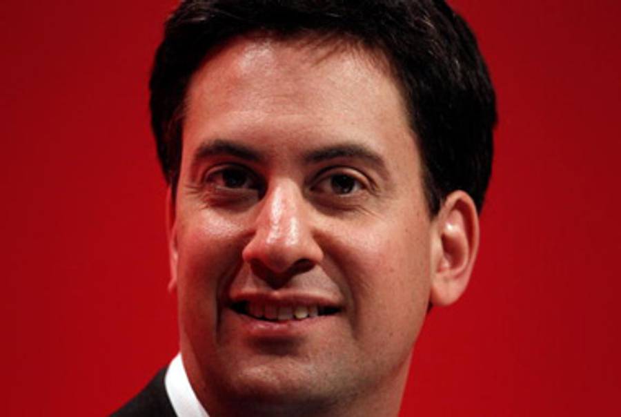 Ed Miliband yesterday.(Christopher Furlong/Getty Images))