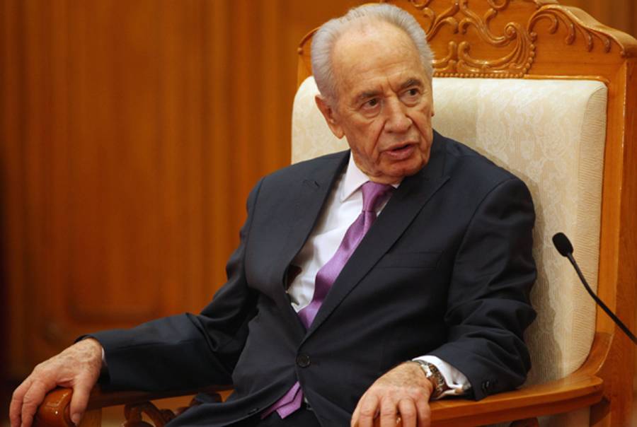 President Peres last month.(AFP/AFP/Getty Images)