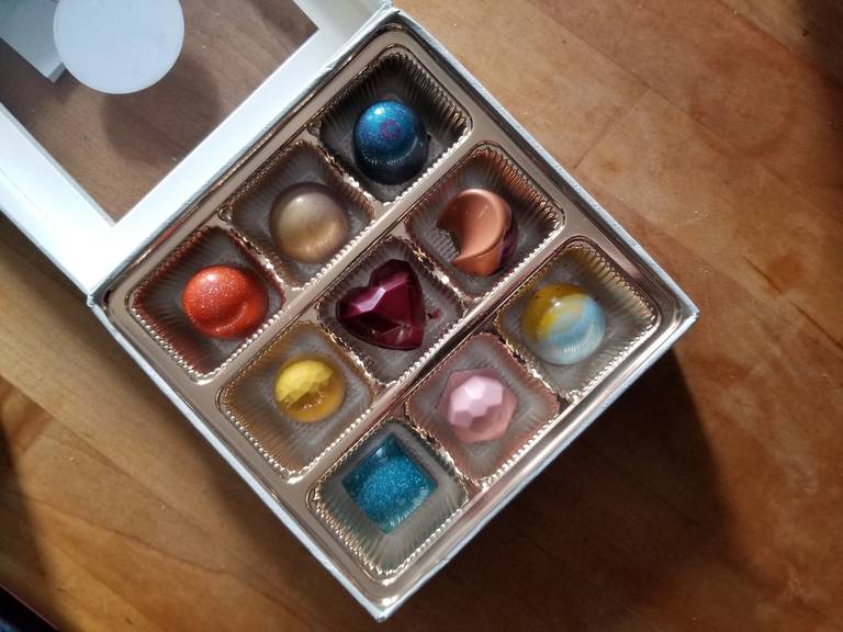 A box of Coco Jolie chocolates 