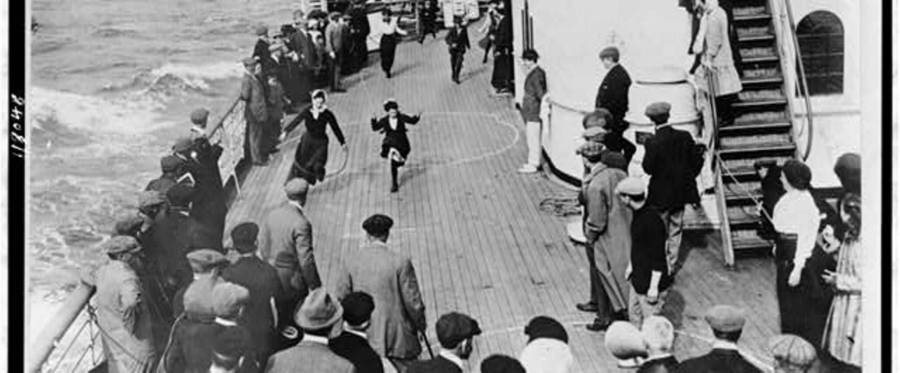Games are played aboard the 'Mauretania,' June 12, 1911.