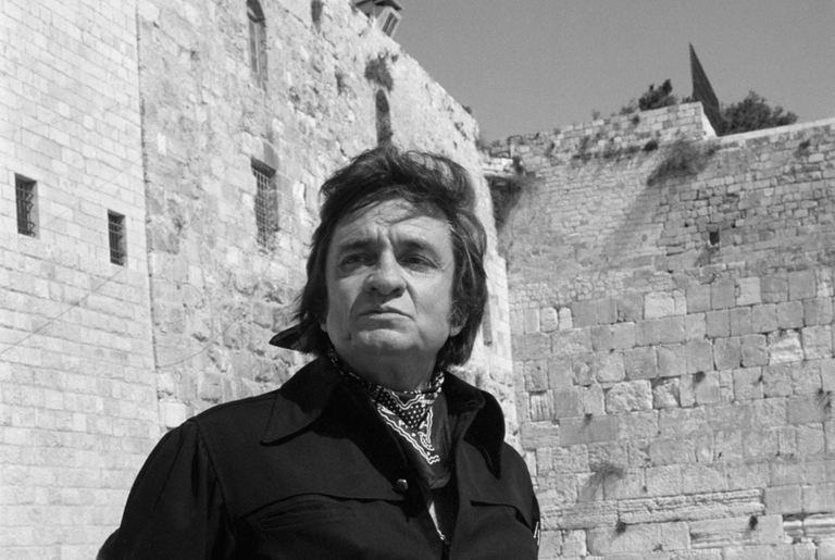 Johnny Cash in Jerusalem, Oct. 25, 1977.
