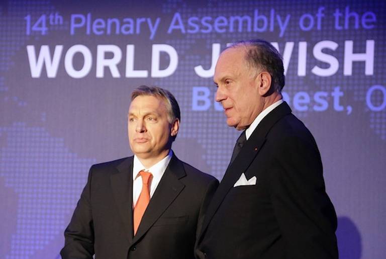 Prime Minister Orbán (left) and Ronald Lauder (right).(Doron Ritter)