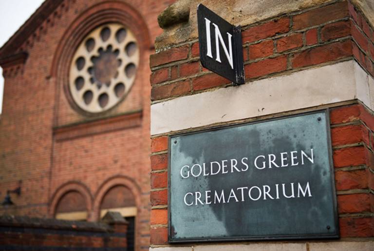 the exterior of Golders Green crematorium in London on January 15, 2014 where the ashes of Sigmund Freud and his wife are housed. (LEON NEAL/AFP/Getty Images)