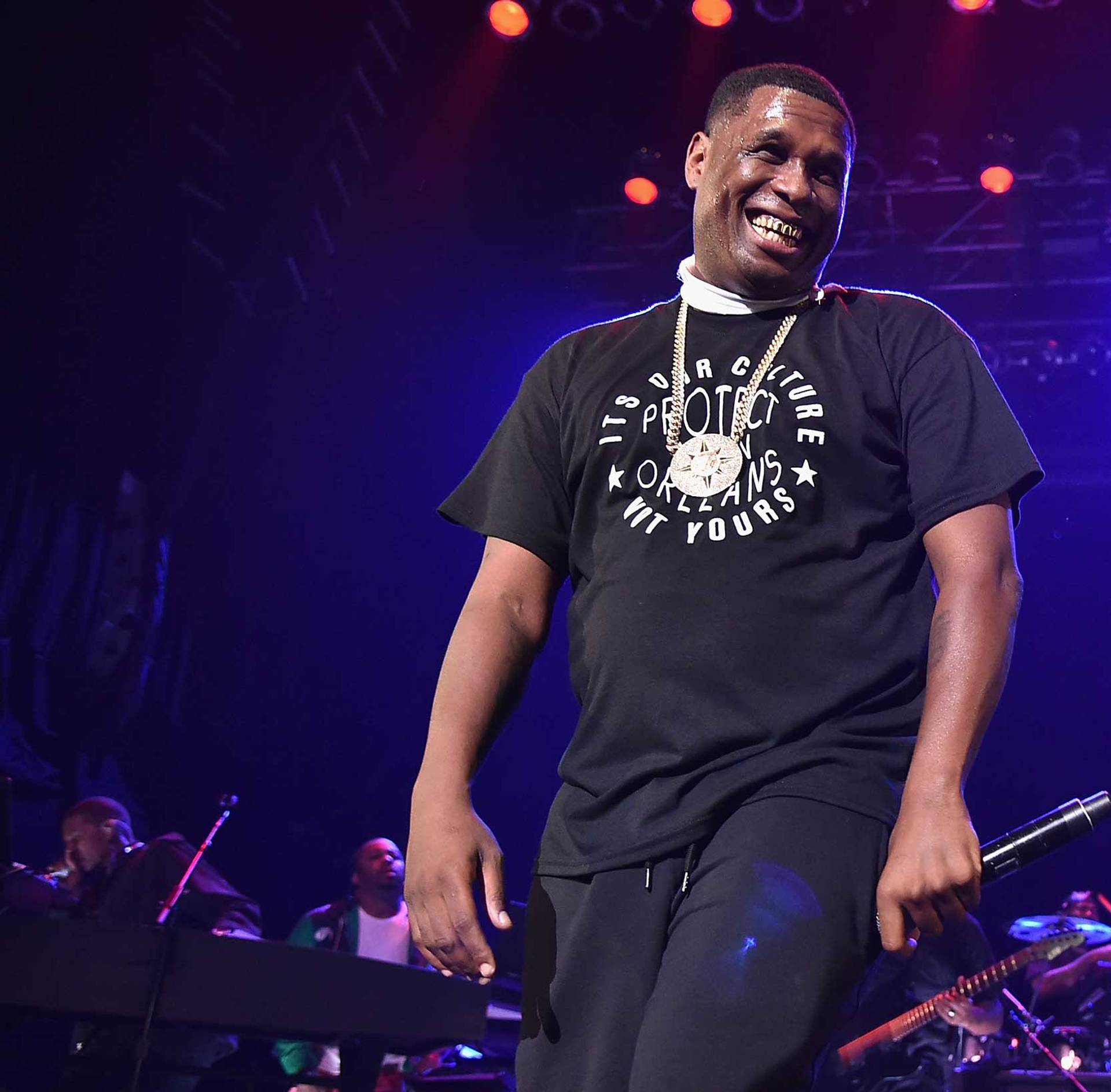 Jay Electronica, left, and Jay-Z perform in New York City, 2015 