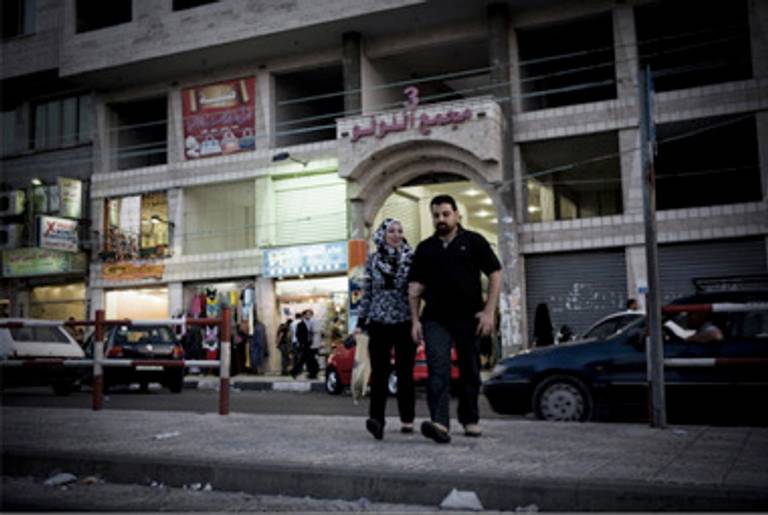 A shopping mall in a comparatively wealthy section of Gaza City.(Katie Orlinsky for the New York Times)