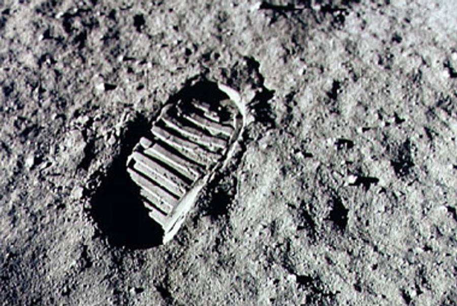 Neil Armstrong's footprint on the moon, July 20, 1969.(Getty Images)