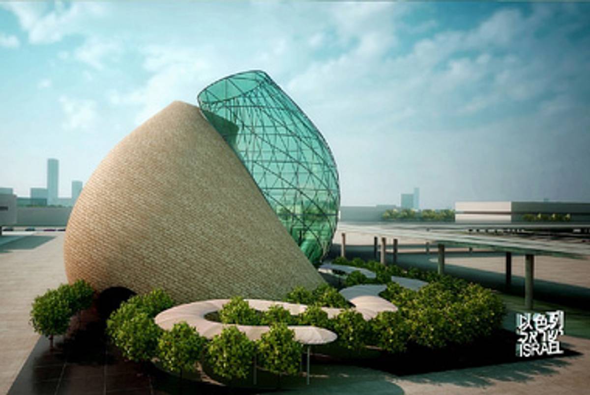 A rendering of the Israeli Pavilion for the World Expo 2010 in Shanghai.(Haim Dotan Architects)