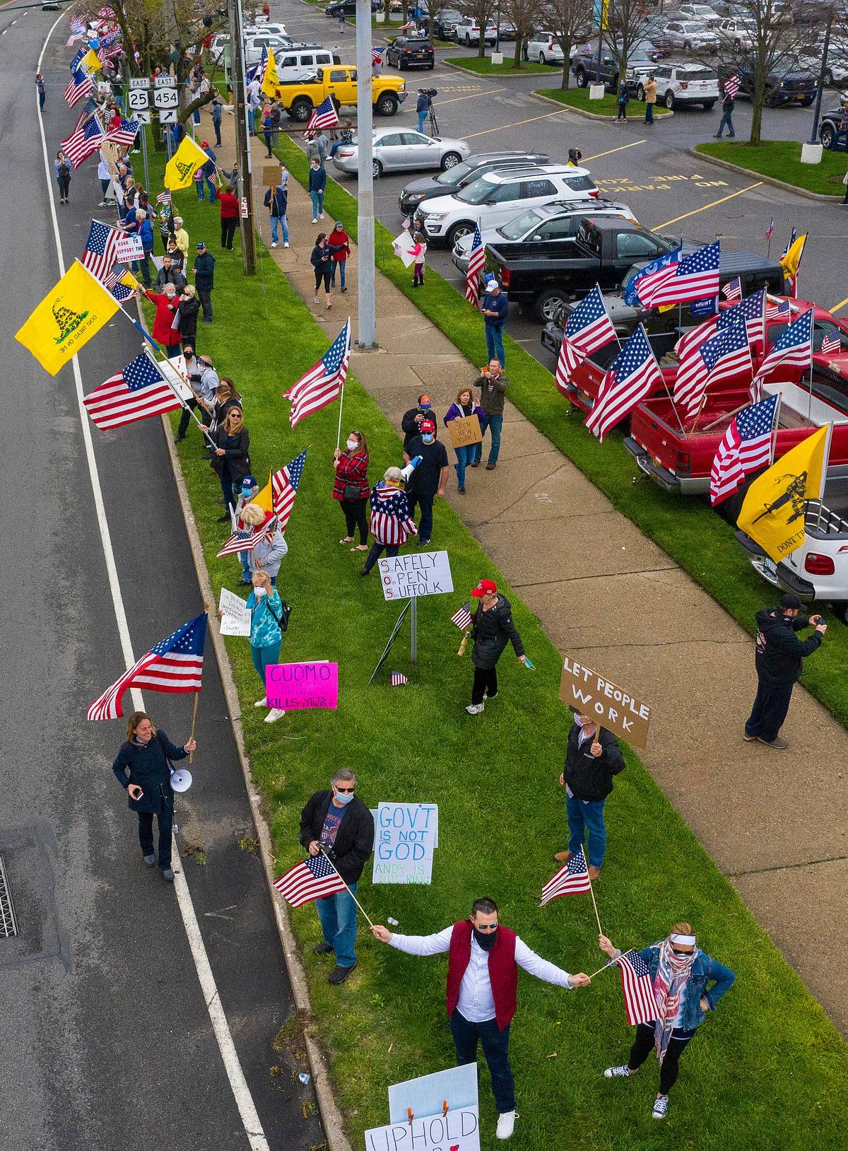 May Day Freedom Rally, May 1, 2020, in Commack, New York