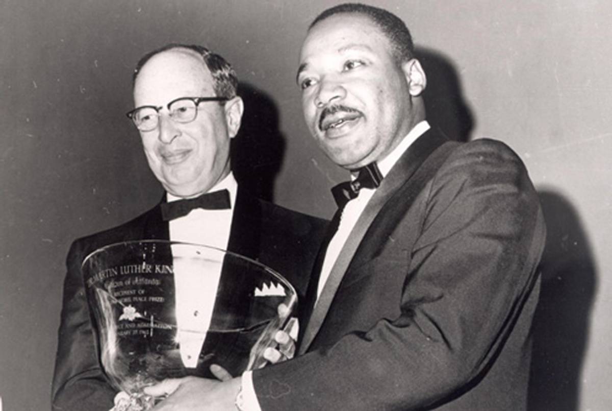 Rabbi Jacob M. Rothschild and Martin Luther King Jr. at the 1965 banquet.(MARBL)