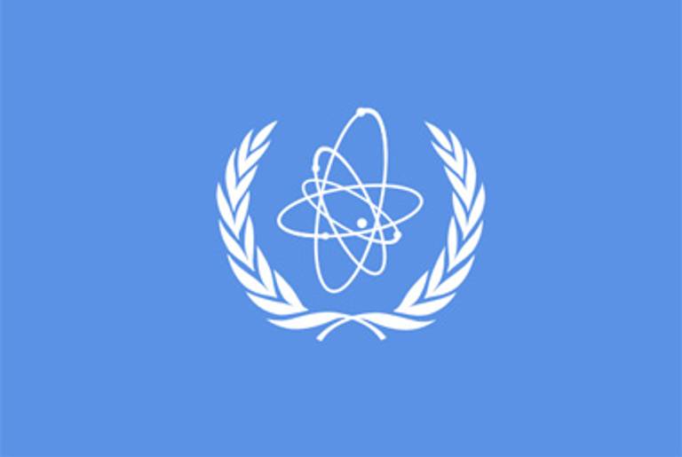 The International Atomic Energy Agency flag.(Wikipedia)