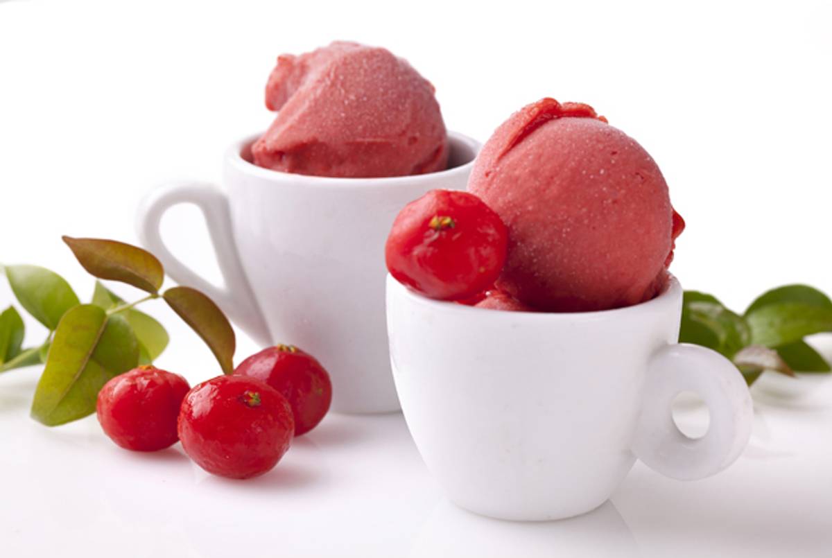 Vaniglia's Surinam Cherry ice cream flavor. (Boaz Lav)