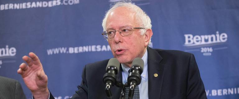 Democratic presidential candidate Sen. Bernie Sanders on February 24, 2016 in Columbia, South Carolina. 