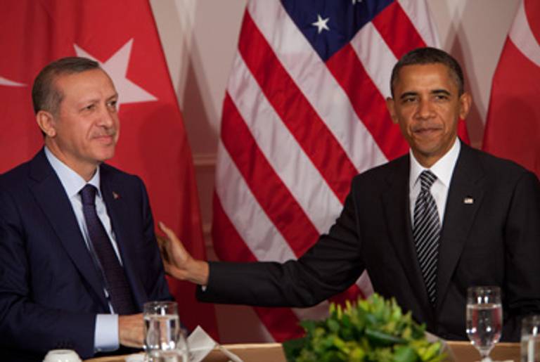 Prime Minister Erdogan and President Obama last September.(Allan Tannenbaum-Pool/Getty Images)