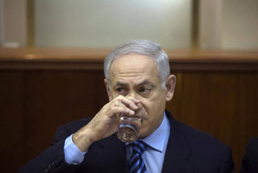 Netanyahu at a cabinet meeting last week.(Baz Ratner-Pool/Getty Images)