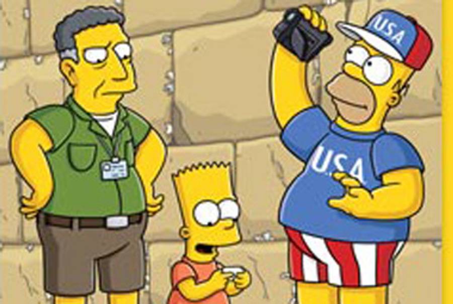 Homer and Bart at the Western Wall(Fox.)