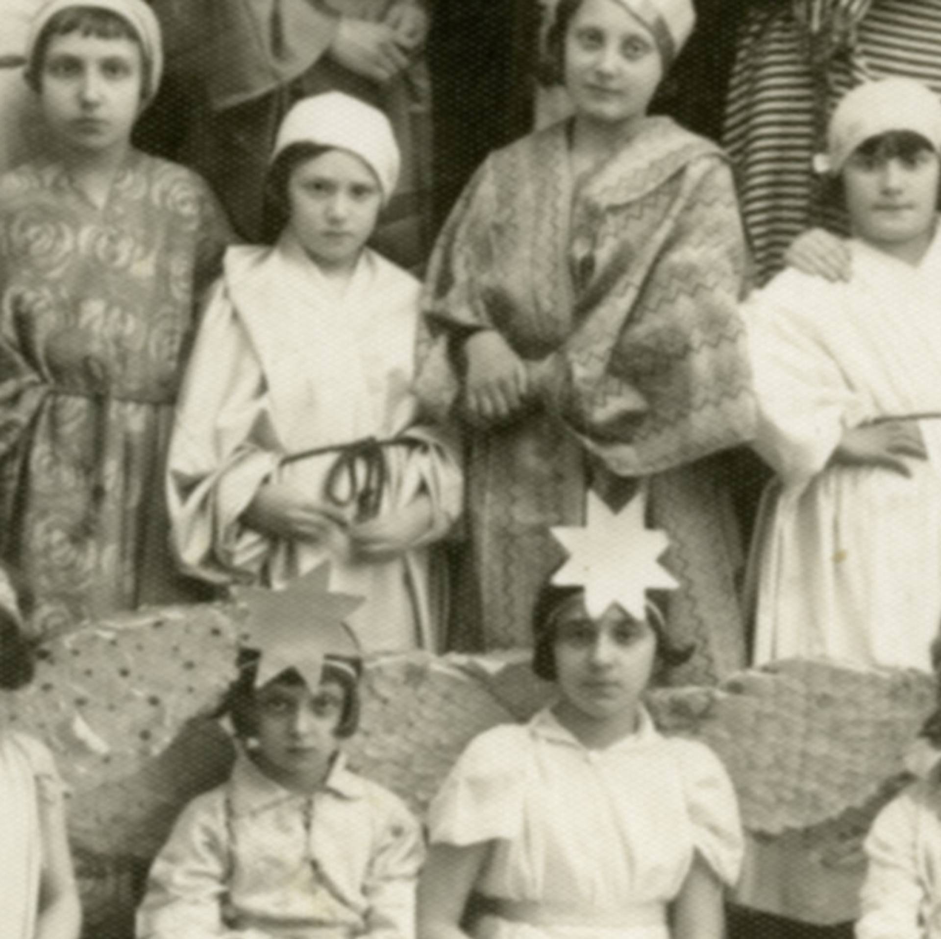 Beis Yaakov students in Buczacz, Poland, perform in a play called ‘Joseph and His Brothers,’ circa 1934