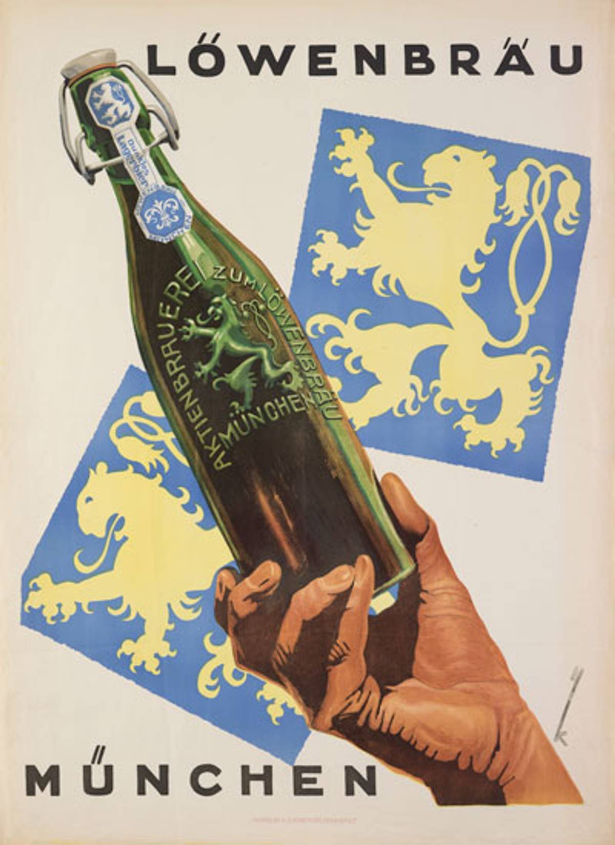 Löwenbräu poster, circa 1930. (Photo: Franz Kimmel/Jewish Museum Munich)