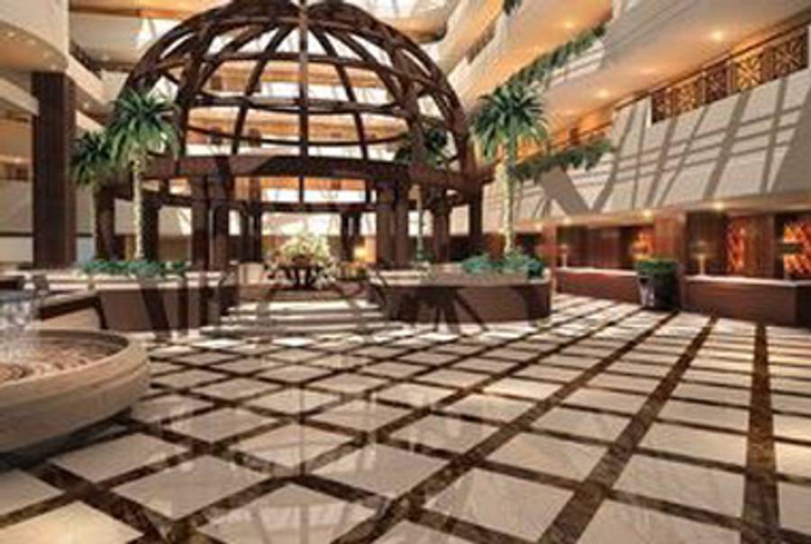 The lobby of the fateful Dubai hotel.(Bustan Rotana)