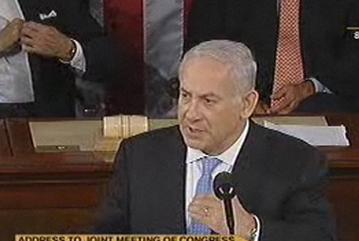 Prime Minister Netanyahu addresses a joint meeting of Congress.(C-SPAN)