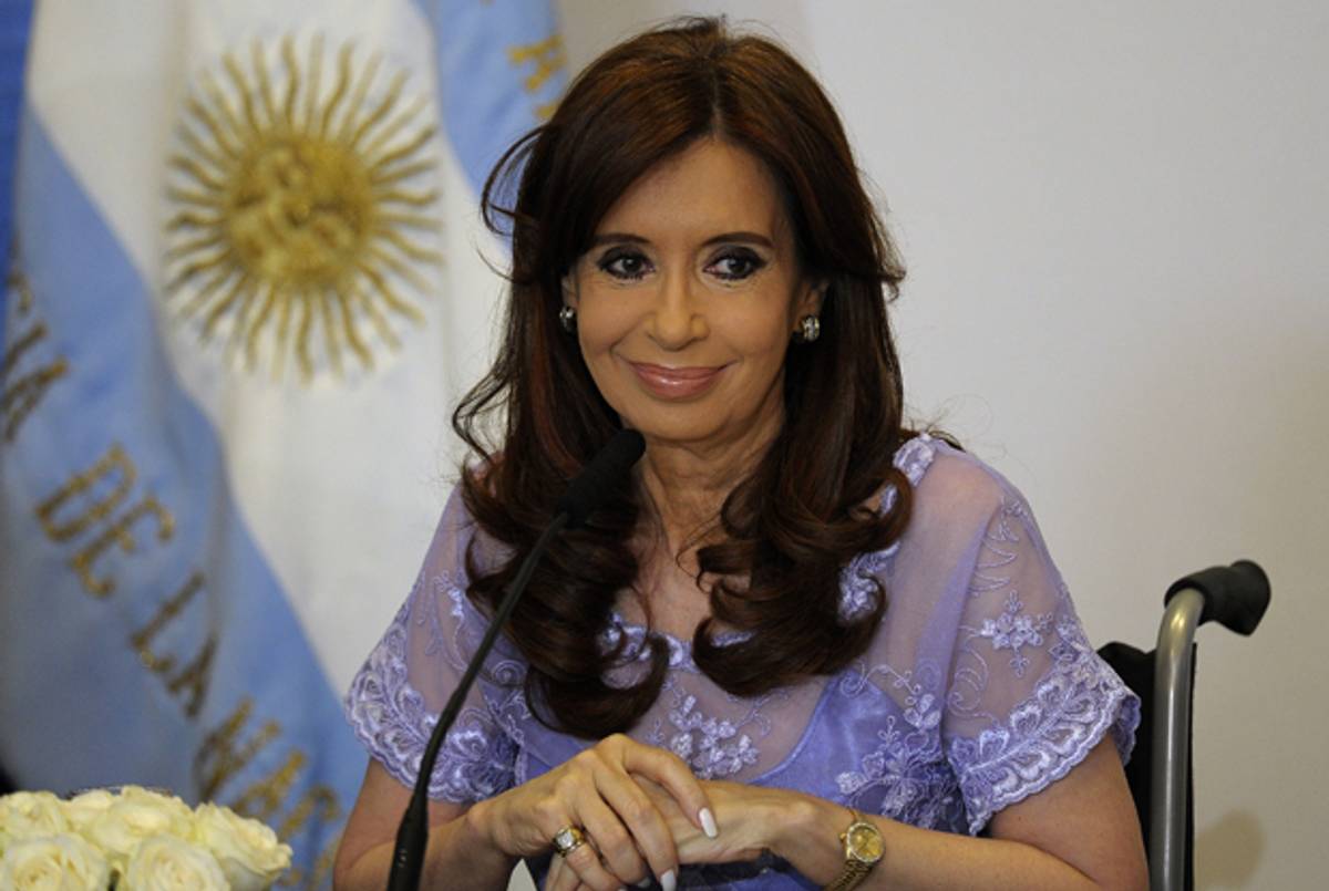 Argentine President Cristina Kirchner in Buenos Aires on January 30, 2015. (ALEJANDRO PAGNI/AFP/Getty Images)